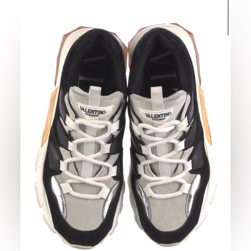 Valentino
Suede Leather Trim Embellishment Chunky Sneakers Size 7